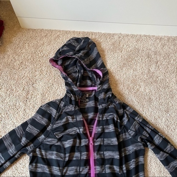Lukka striped athletic zip up hoodie - Picture 4 of 8